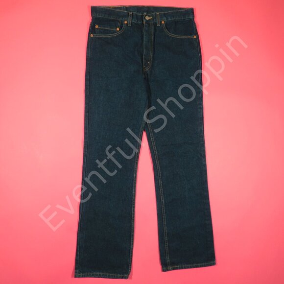 Vintage Levis 517 Jeans Mens 34 Blue Bootcut Made In USA Denim 90s - Picture 2 of 7